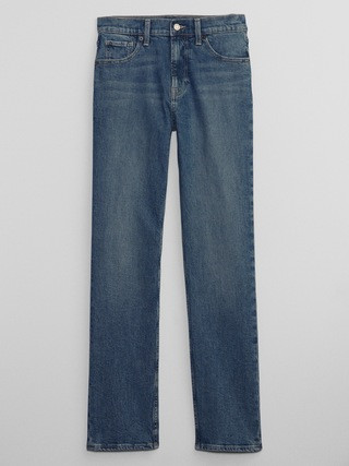 High Rise Straight Jeans with Washwell | Gap Factory