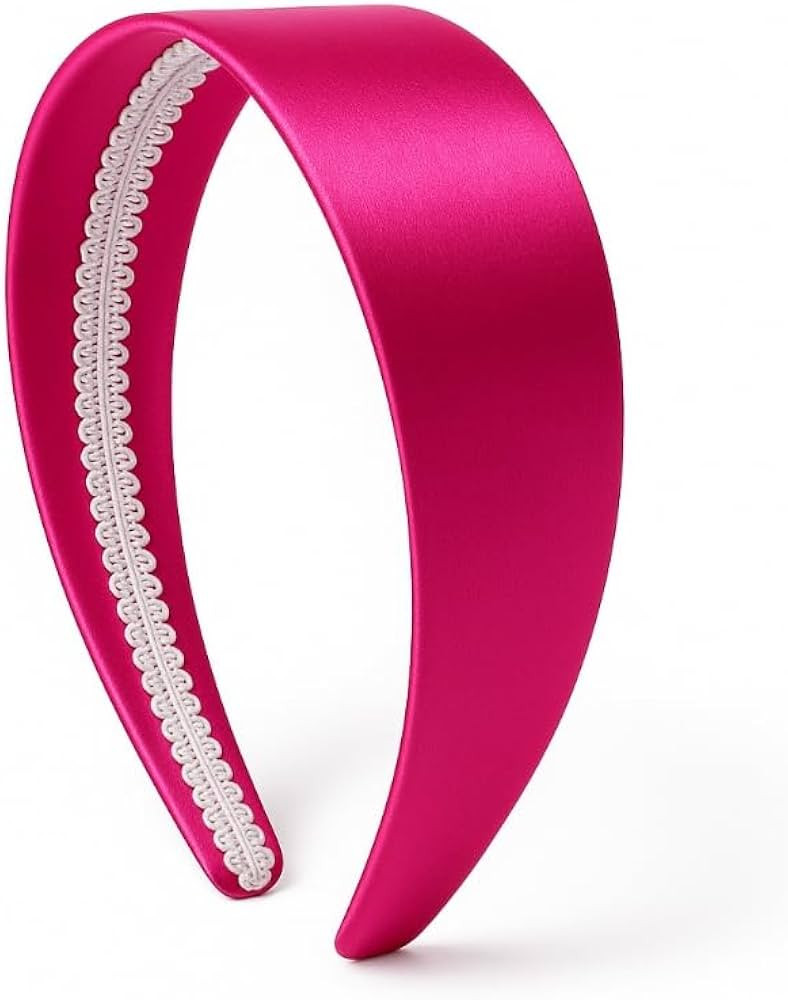 Rose Red Satin Headband for Costume & Cosplay, 1.5 Inch Wide Non-Slip Solid Hair Band for Women a... | Amazon (US)