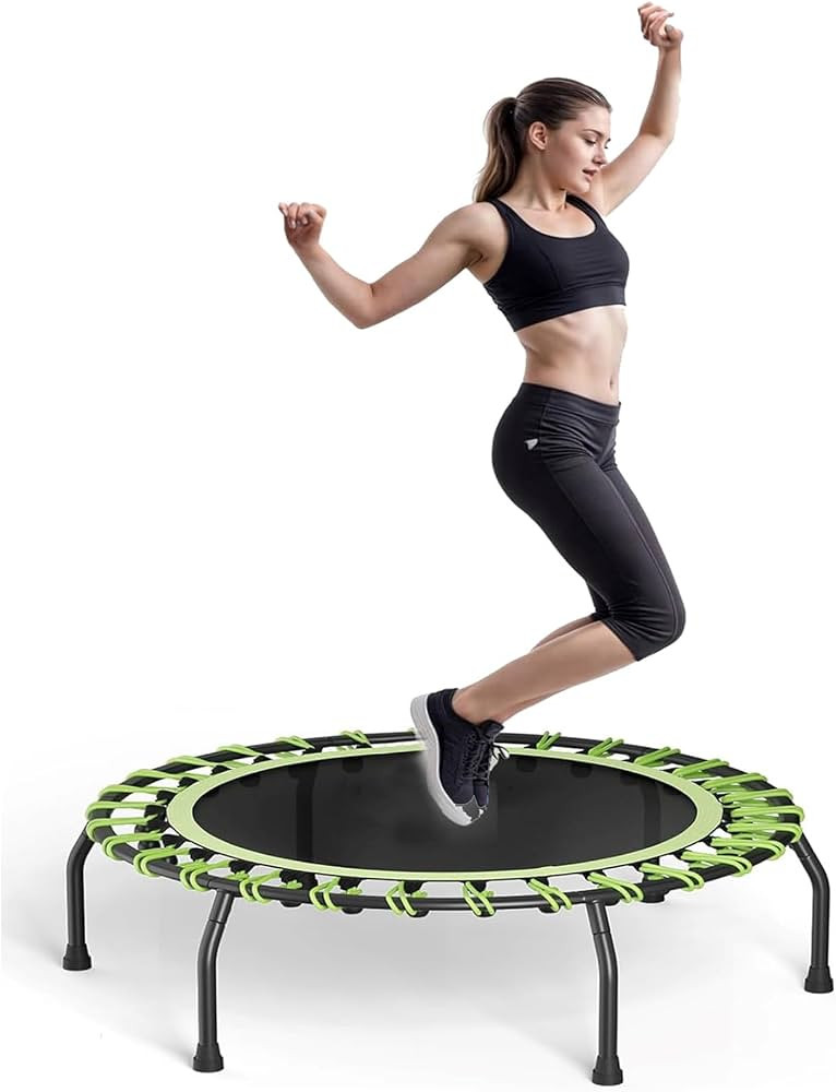 Gr8 Home 40 Inch Silent Mini Fitness Trampoline Rebounder Small Gym for Indoor Fitness Bungee Rop... | Amazon (UK)