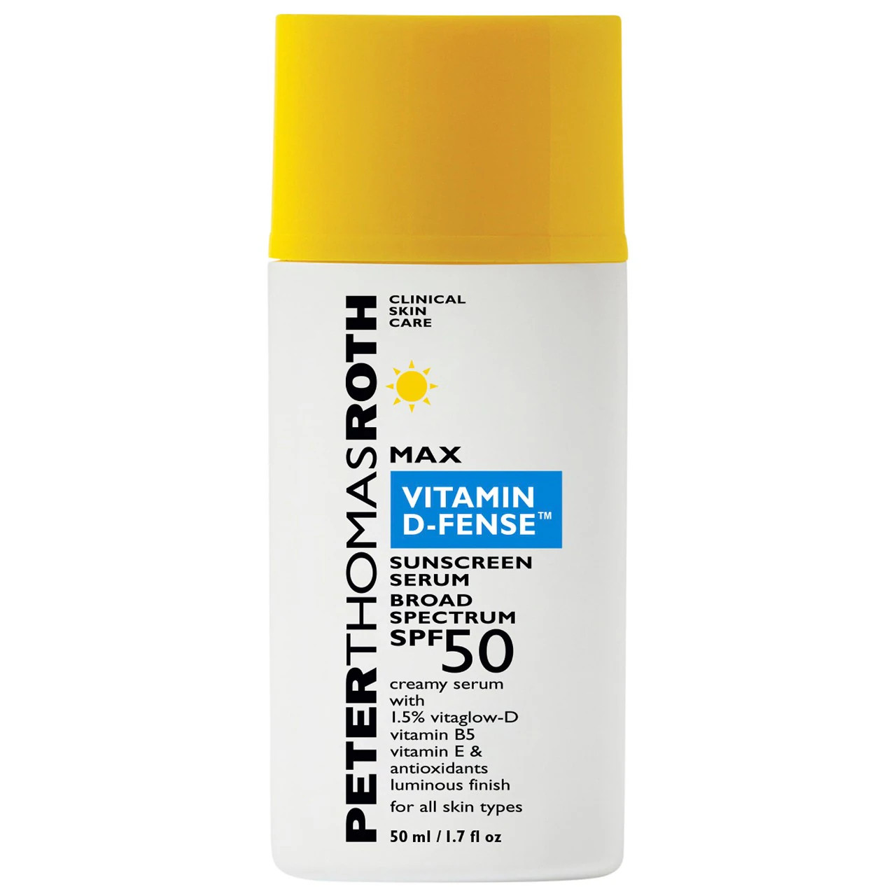 Peter Thomas Roth Max Vitamin D-Fense™ Sunscreen Serum Broad Spectrum SPF 50 1.7 oz / 50 mL | Sephora (US)