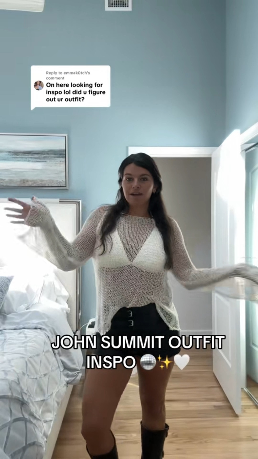 John summit outfit idea ! Going for my Bach so incorporating white into it!!

Top - size XL
bathing suit top - size L
shorts- size L
Boots - TTS

John summit, festival outfit ideas, festival outfit, John summit outfit, bachelorette outfits, festival bachelorette outfit 

#LTKFindsUnder50 #LTKStyleTip #LTKMidsize