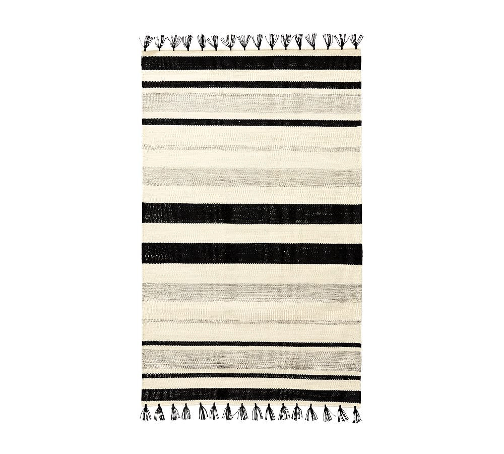 Titus Striped Handcrafted Outdoor Rug | Pottery Barn (US)