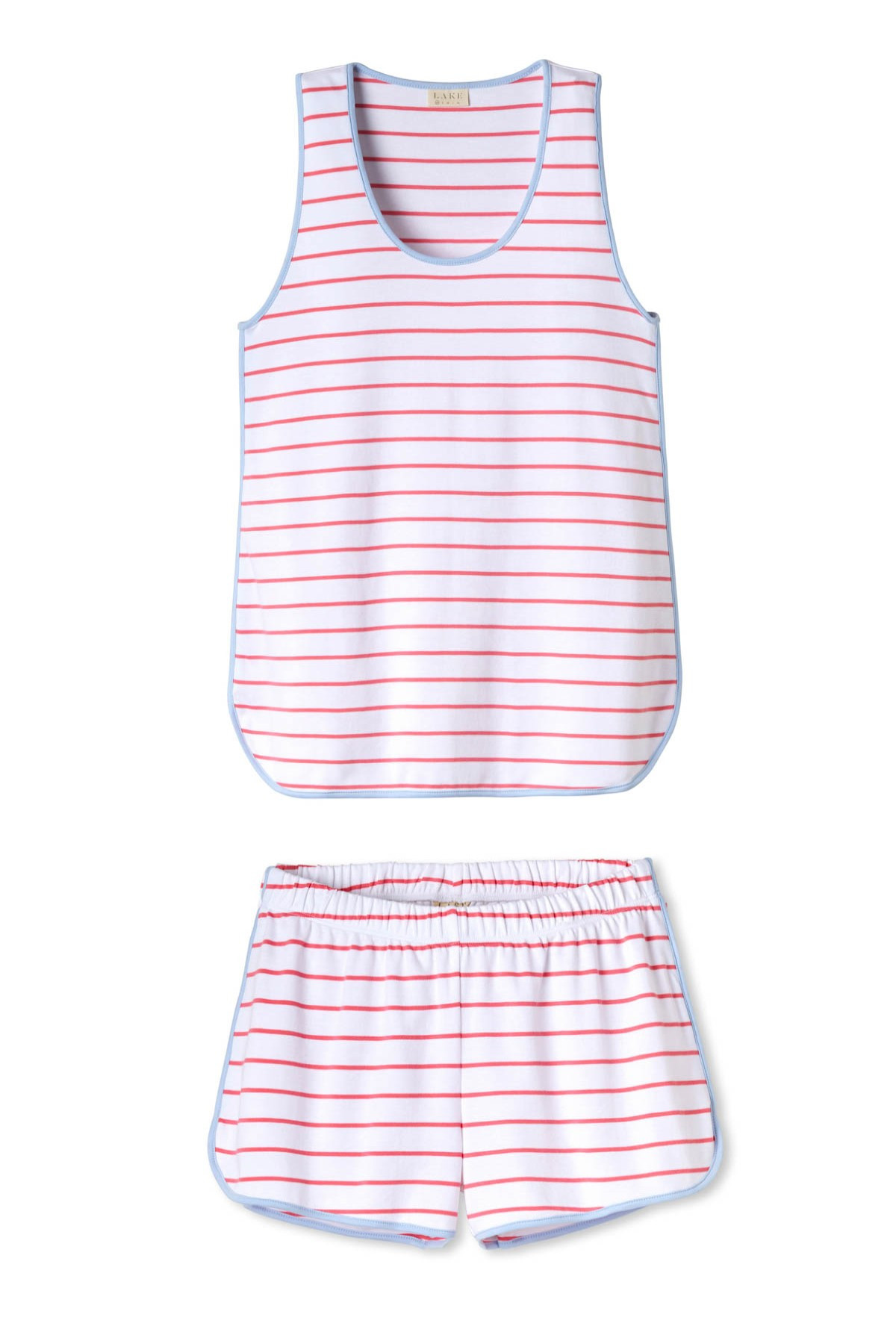 Pima Tank-Short Set in Sorbet | LAKE Pajamas