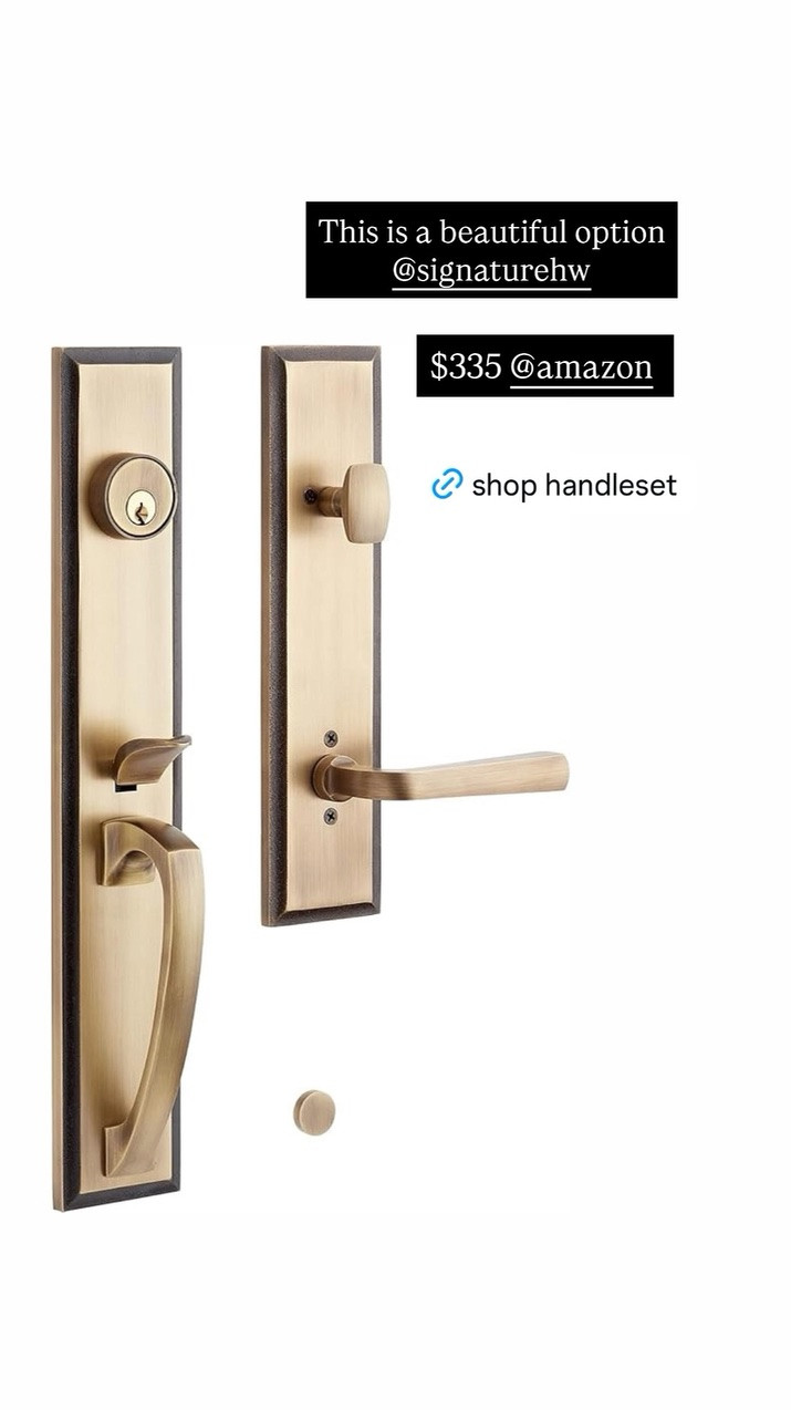 This is a beautiful option @signaturehw $335 @amazon

Front door hardware.  Brass handleset.

#LTKHome #LTKSaleAlert