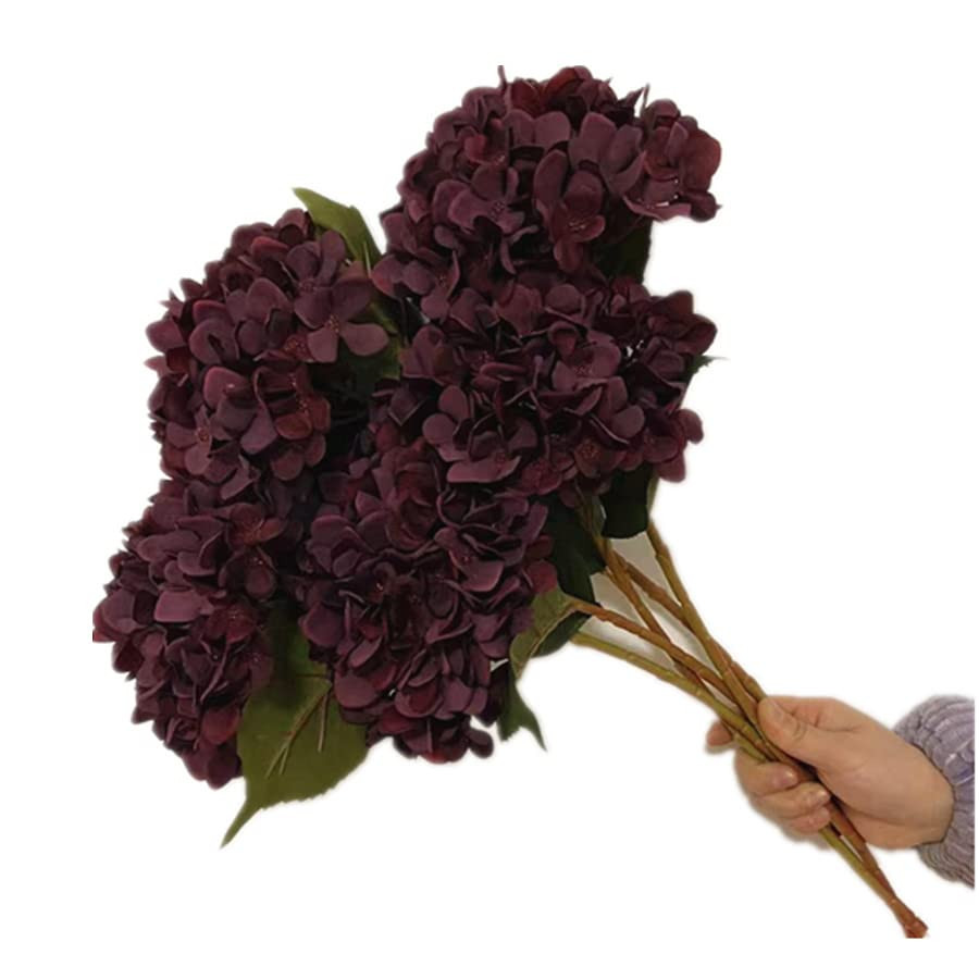 5pcs Artificial Retro Color Hydrangea Flower Branch Faux Hydrangea Macrophylla for Wedding Center... | Amazon (US)