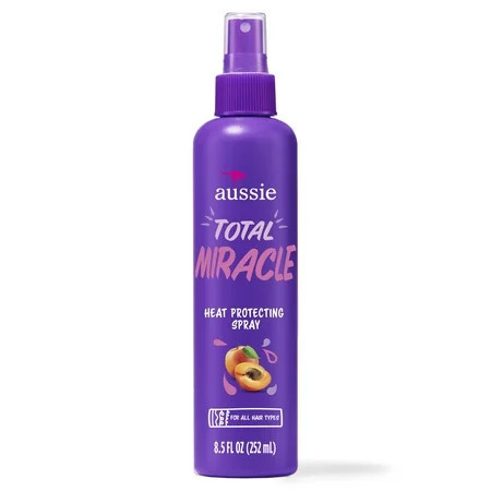 Aussie Total Miracle Heat Protecting Spray, for All Hair Types, Sulfate Free, 8.5 fl oz | Walmart (US)