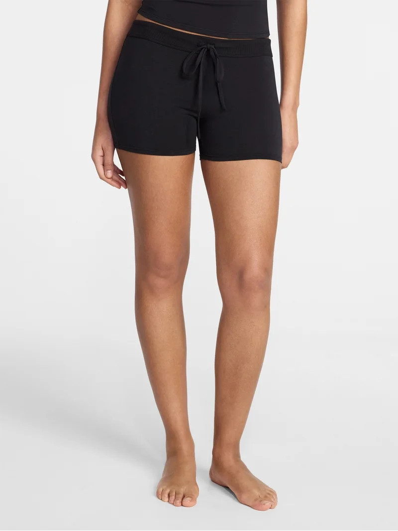 No Boundaries Cotton Stretch Jersey Shorts, Women's XS-XXXL | Walmart (US)