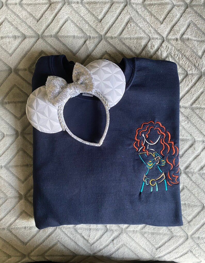 Merida Embroidered Crewneck | Disney Embroidered Sweatshirt | Brave Crewneck | Disney Princess Sw... | Etsy (US)