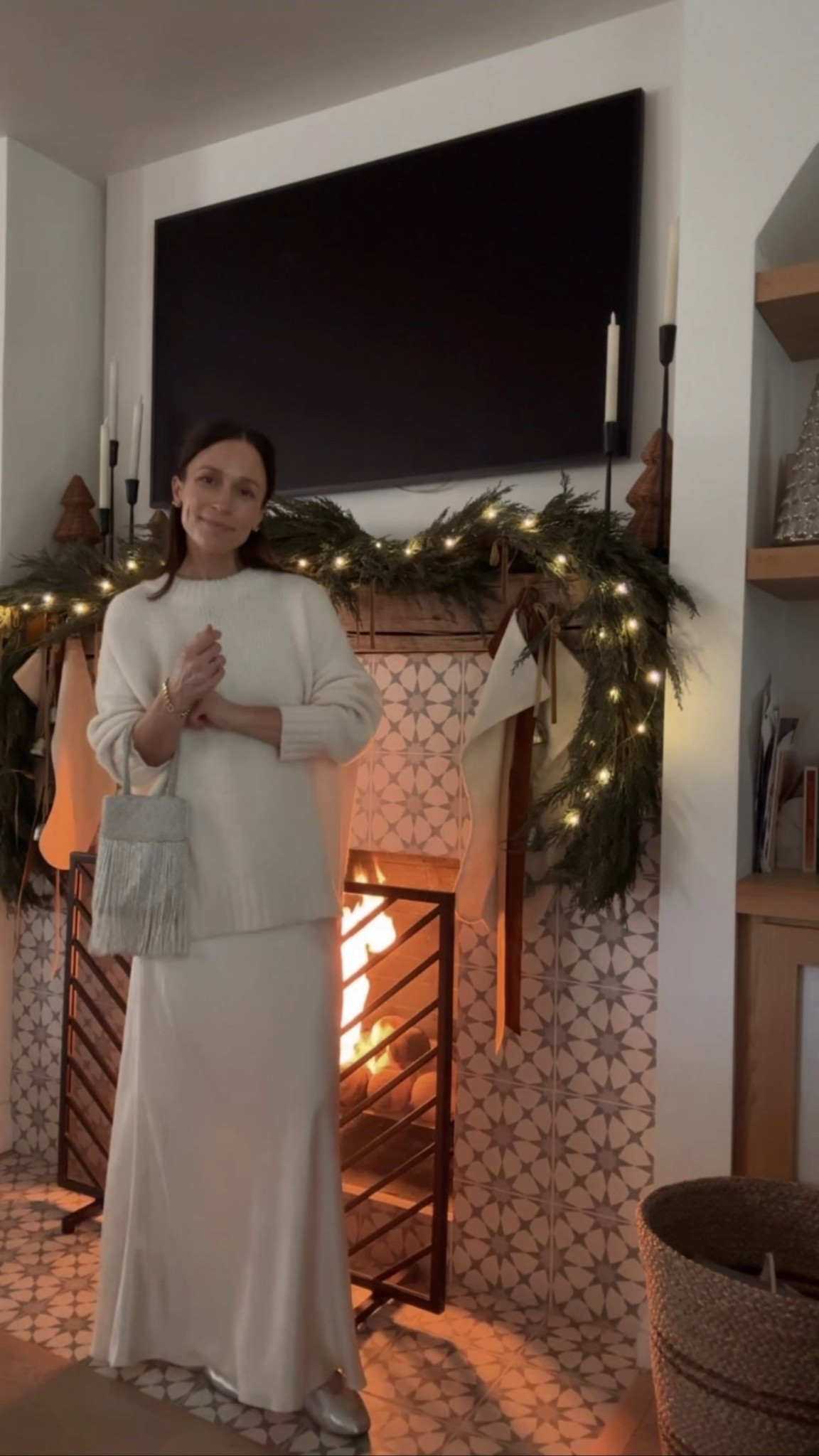 Ivory and silver outfit for the holidays...

#LTKOver40 #LTKHoliday