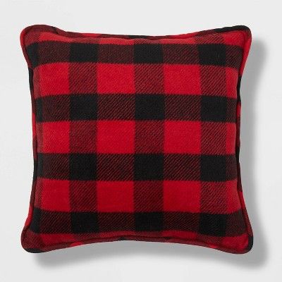 Buffalo Plaid Throw Pillow Reversible Red - Wondershop&#8482; | Target