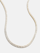 Bennett 18K Gold Adjustable Tennis Necklace | BaubleBar (US)