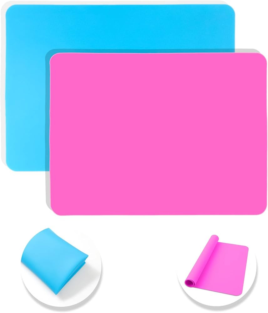 2 Pack Silicone Mats for Crafts Silicone Craft Mat 15.75" x 11.81" Large Silicone Mat for Resin C... | Amazon (US)