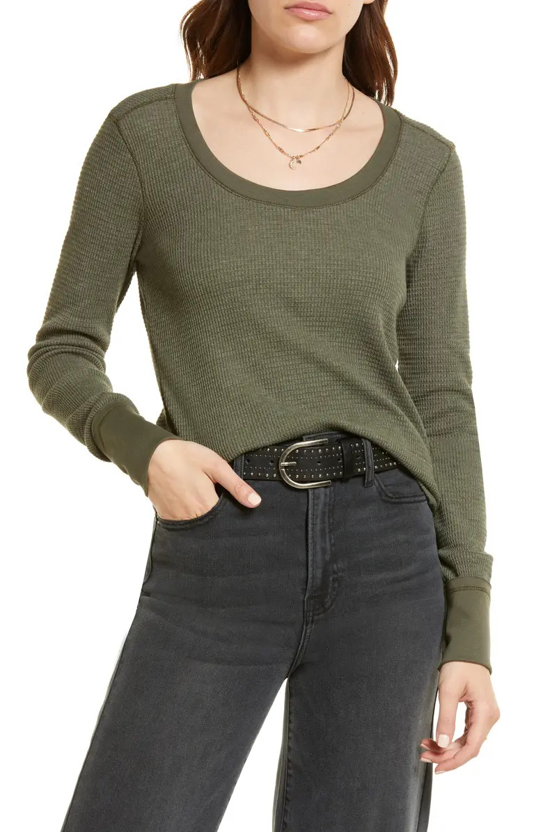 Long Sleeve Thermal Knit TopTREASURE & BOND | Nordstrom