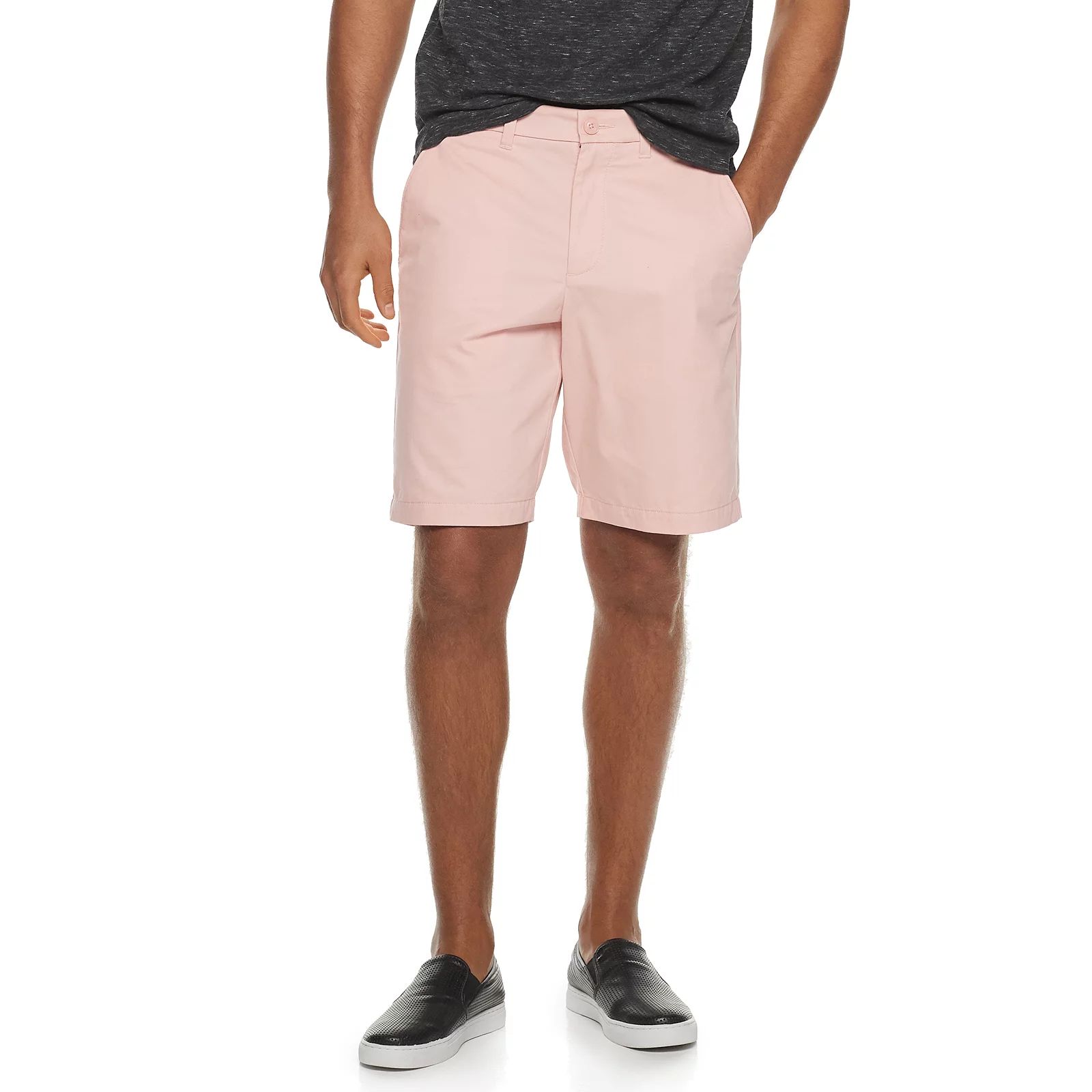 Men's Apt. 9 Premier Flex Straight-Fit Flat-Front Stretch Shorts, Size: 38, Light Pink | Kohl's