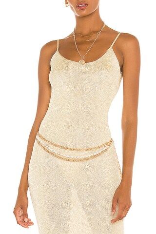 Ettika Pearl Belt in Gold from Revolve.com | Revolve Clothing (Global)