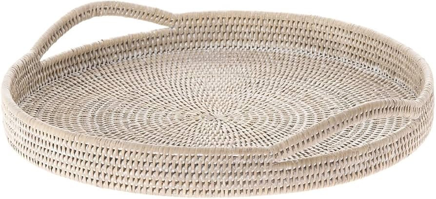 KOUBOO La Jolla Serving Tray, Brown Tray, Rattan Serving Tray, Serving Tray with Handles, Hosting... | Amazon (US)