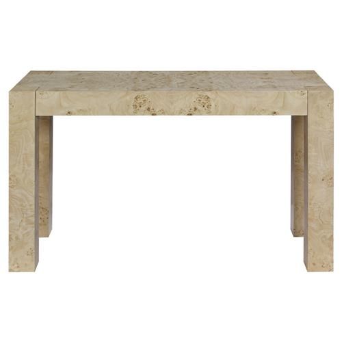 Emerson Rustic Lodge Bleached Burl Wood Console Table | Kathy Kuo Home