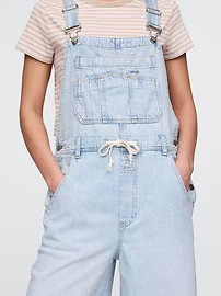 UltraSoft Denim Baggy Overalls | Gap (US)
