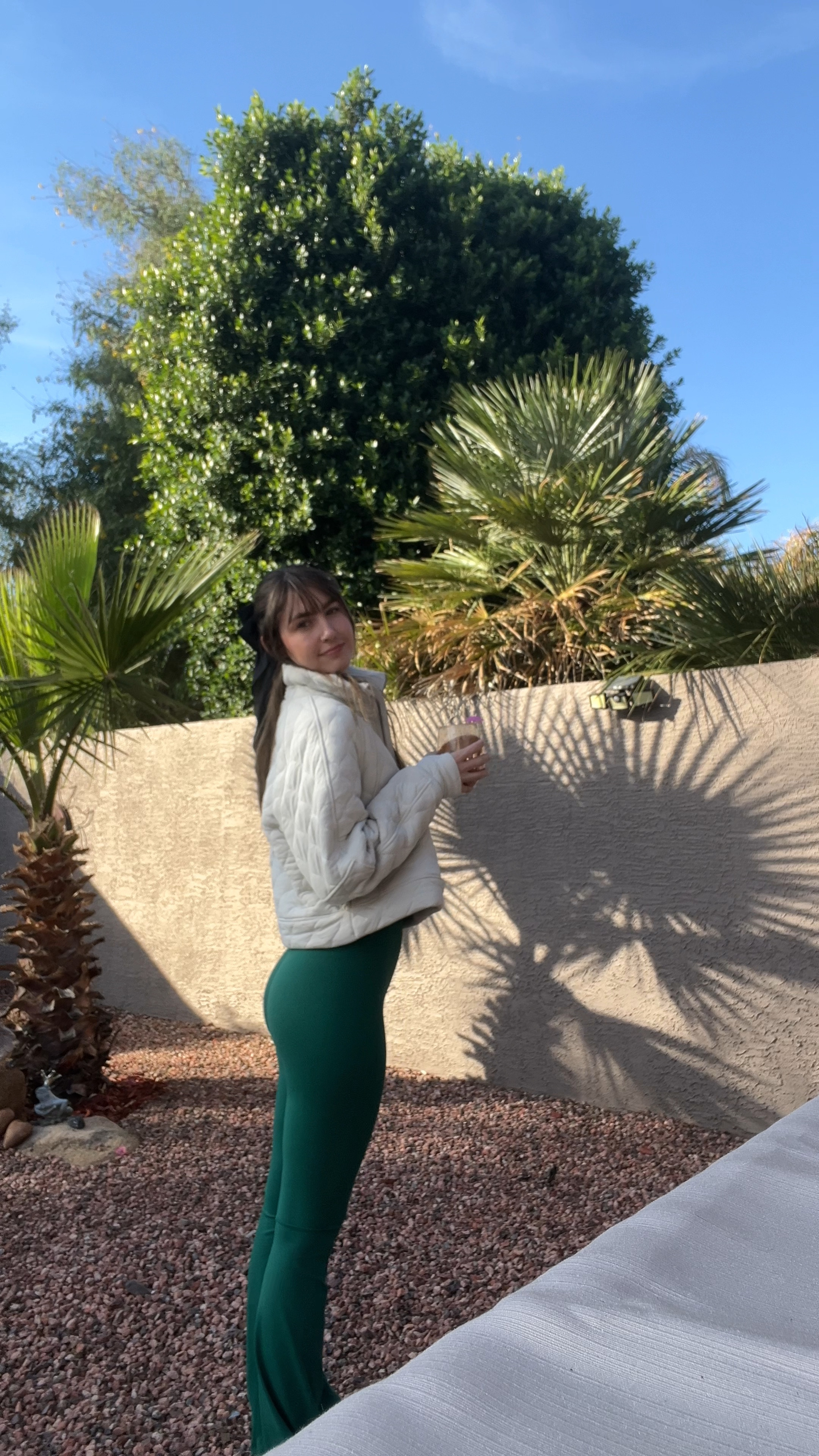 Christmas outfit after falling in the pool 😂 I’m obsessed with this aerie jumpsuit and lululemon scuba 

#LTKHoliday #LTKstyletip