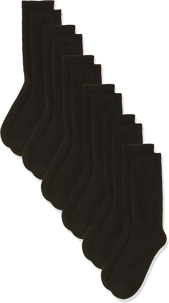 Hanes Ultimate Men's 6-Pack FreshIQ Dyed Crew Socks | Amazon (US)