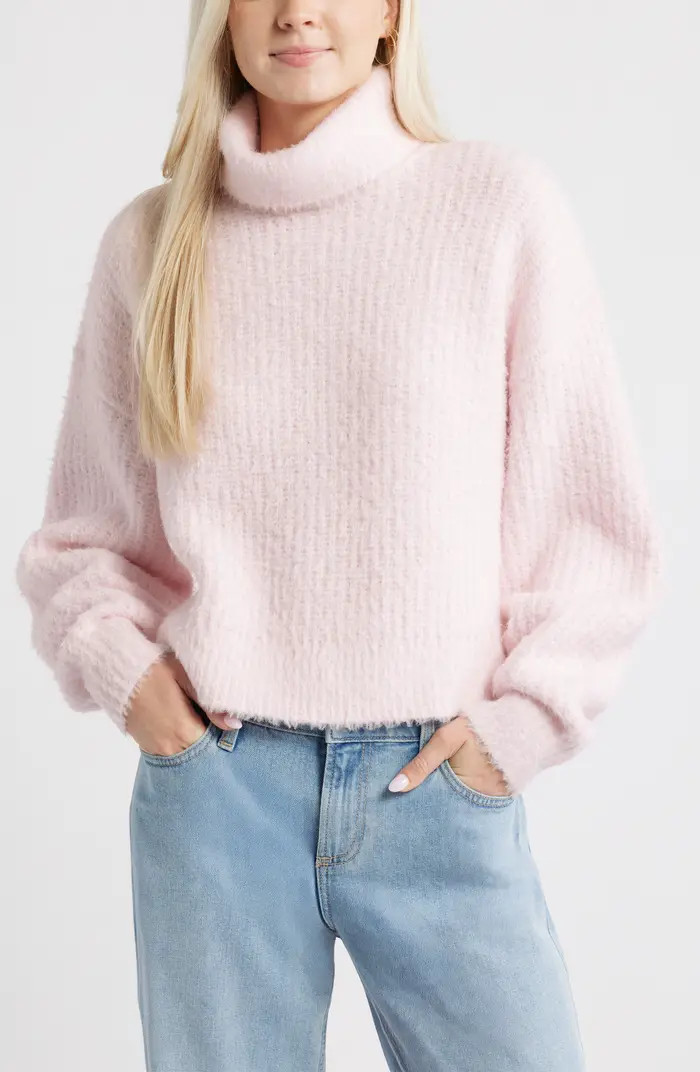 Fuzzy Turtleneck Sweater | Nordstrom