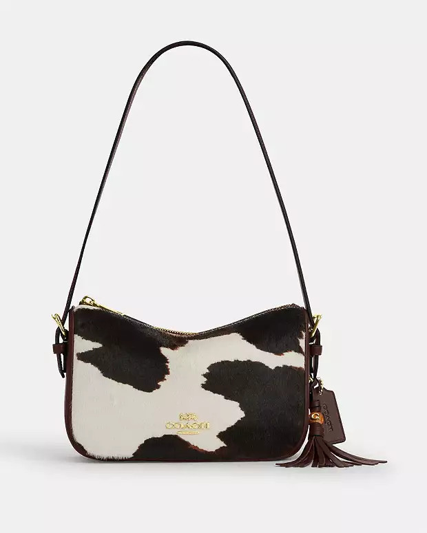 Kailey Shoulder Bag With Cow Print And Tassel | Coach Outlet US