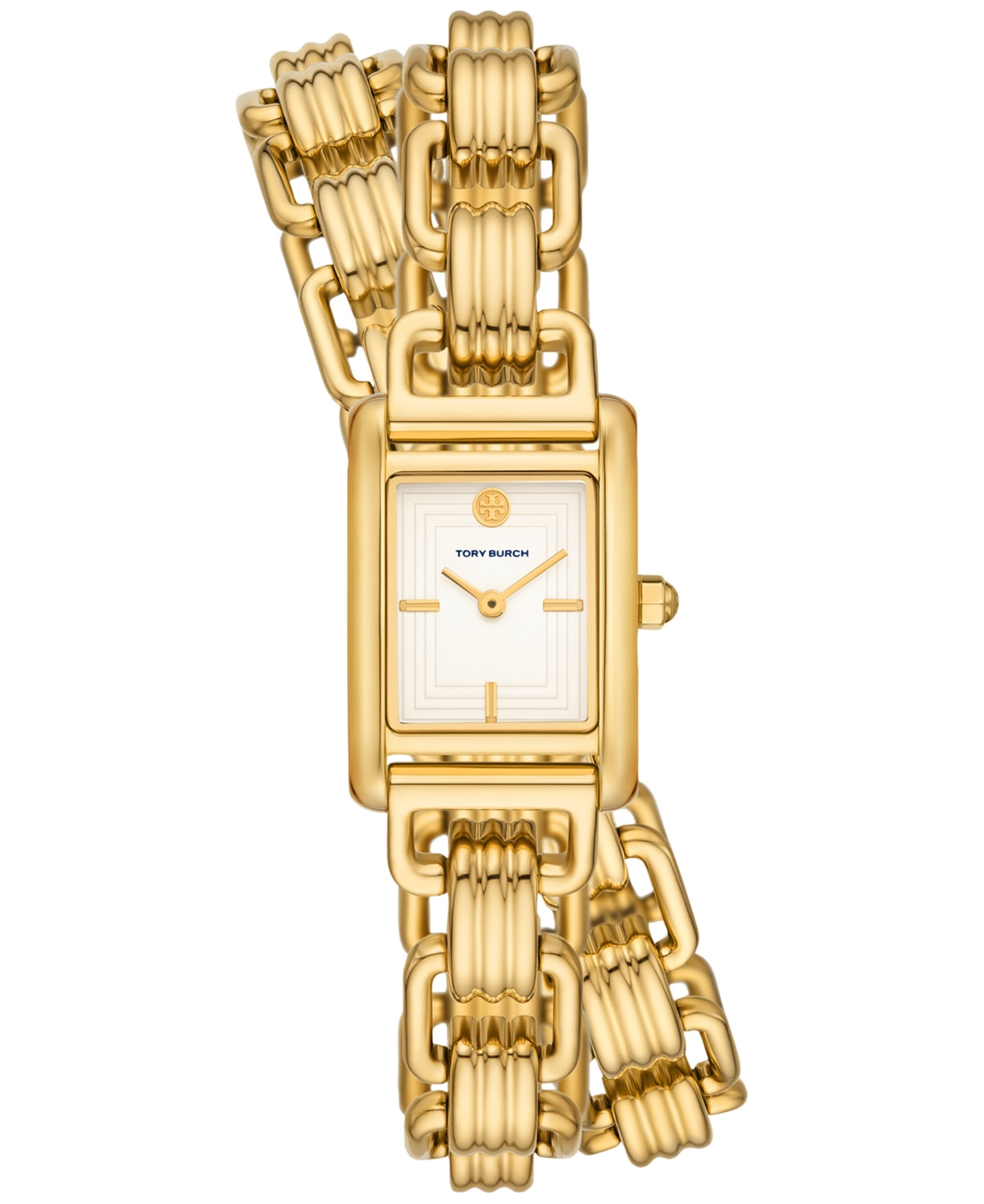 Tory Burch Women's The Eleanor 3-in-1 Gold-Tone Stainless Steel Bracelet Watch 19mm - Gold | Macy's