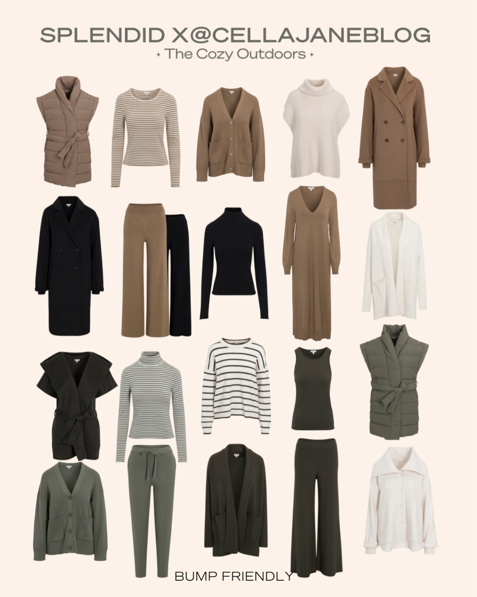 Bump friendly pieces from my fall splendid collection!