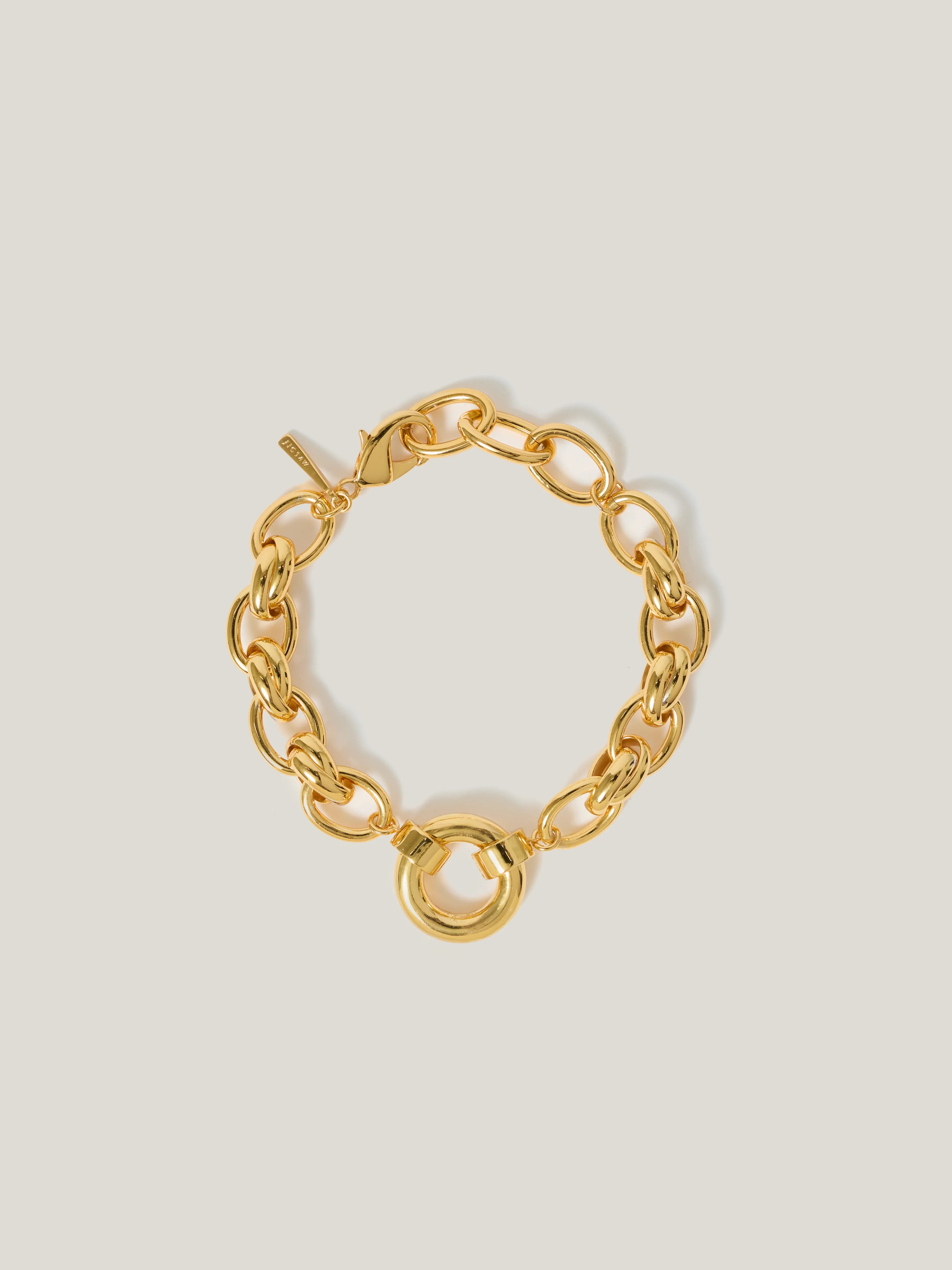Round Link Chain Bracelet | Gold | Jigsaw (UK)