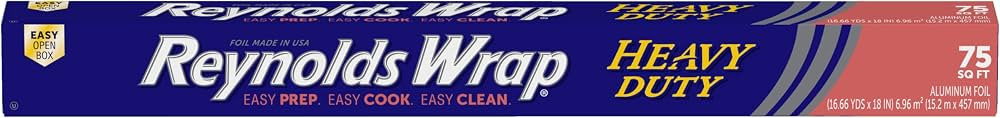 Reynolds Wrap Heavy Duty Aluminum Foil, 18 Inch Width, 75 Square Feet | Amazon (US)