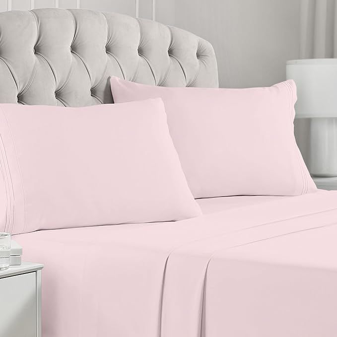 Mellanni Full Size Sheet Set - 4 PC Iconic Collection Bedding Sheets & Pillowcases - Extra Soft, ... | Amazon (US)