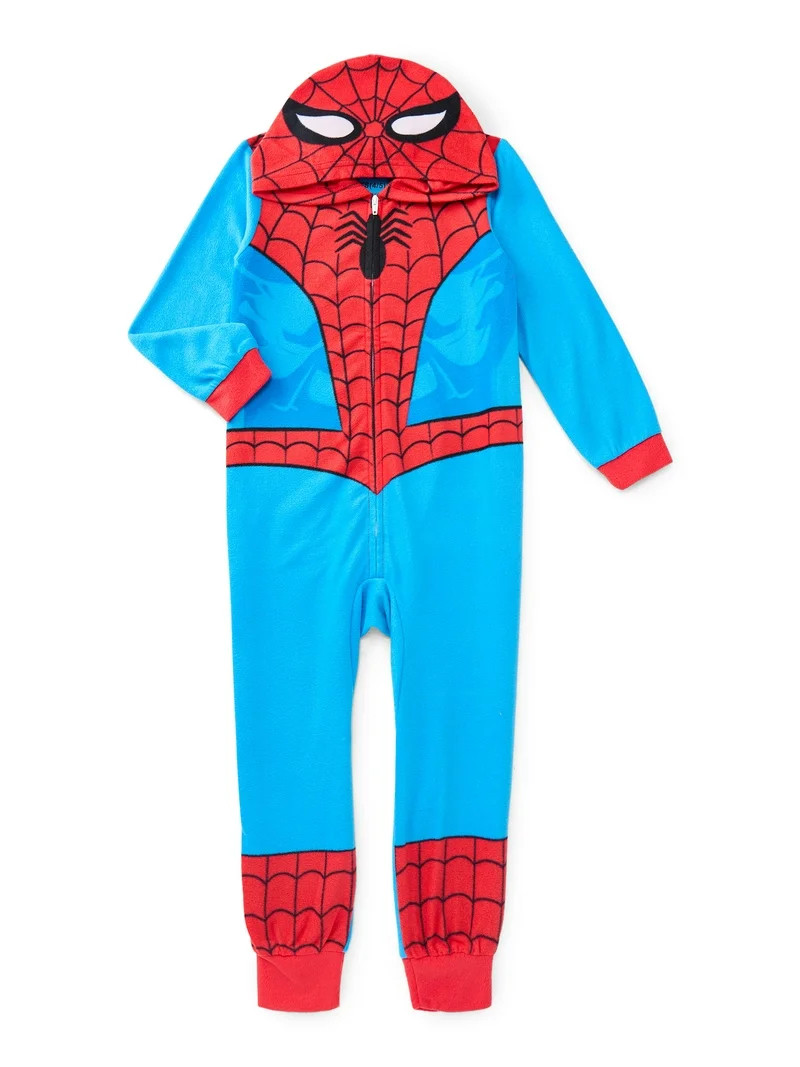 Marvel Spider-Man Boys Cosplay Union Suit with Hood, Sizes 4-12 | Walmart (US)
