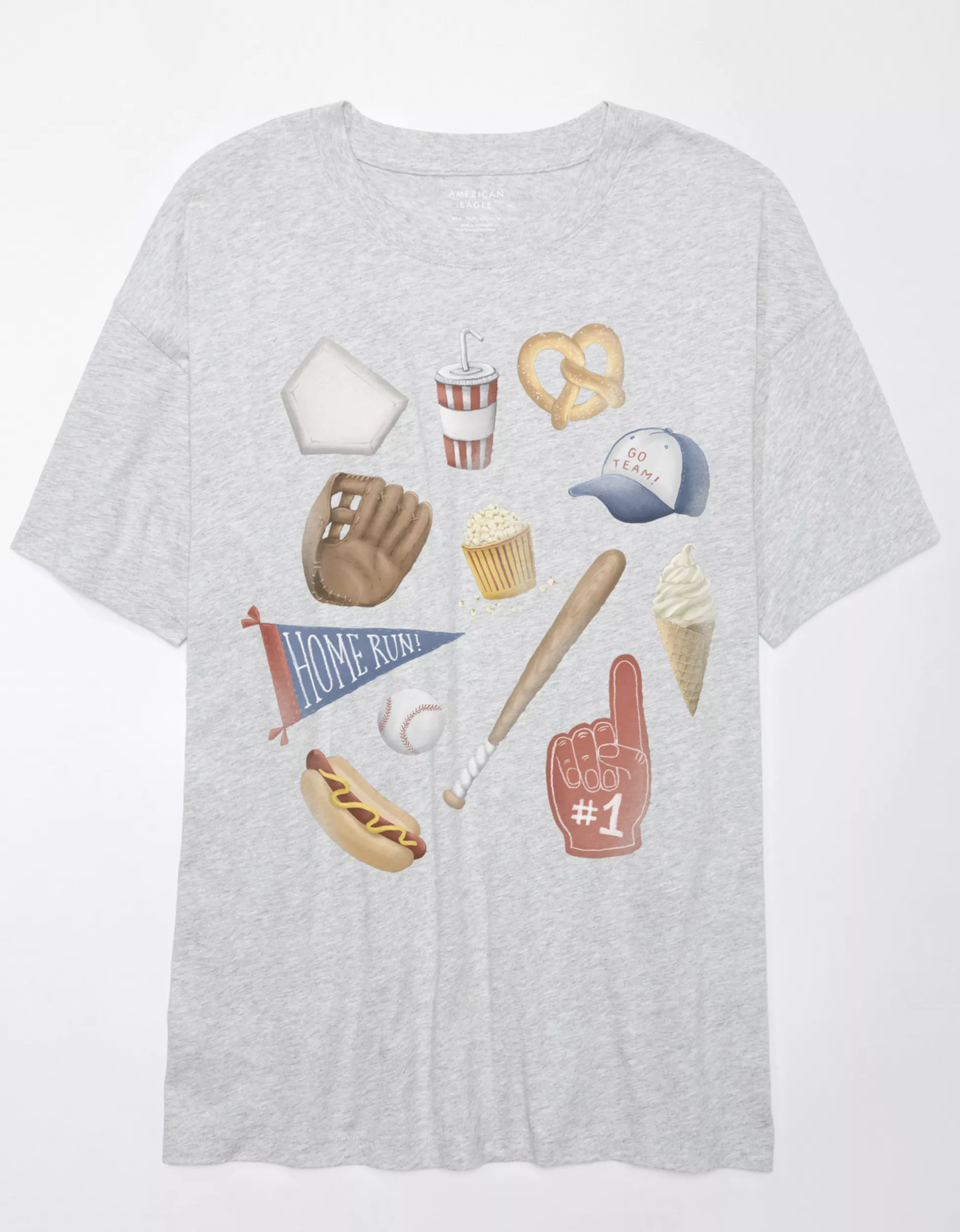 AE Oversized Baseball Graphic T-Shirt | American Eagle Outfitters (US & CA)
