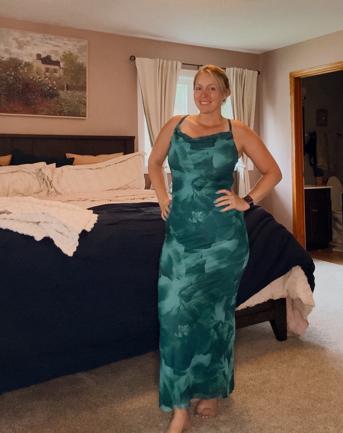 💚 Form-Fitting Wedding Guest Dress – Flattering, Stretchy & Bump-Friendly!

Wearing this gorgeous green floral dress in a size medium – I’m 160 lbs and typically wear a size 10, and this fits true to size! The fabric has amazing stretch and forgiveness, making it super comfortable and even suitable for maternity wear.

Perfect for weddings, date nights, or special events. The cowl neckline adds a touch of elegance, and the silhouette hugs in all the right places without feeling restrictive.

🌿 Lightweight
🌿 Bump-friendly fit
🌿 Versatile and flattering for midsize bodies

📲 Shop this wedding guest look now on my LTK!

#WeddingGuestDress #MidsizeStyle #MaternityFriendlyDress #FlatteringDress #GreenMaxiDress #LTKfashion #LTKwedding #Size10Style #BodyConfidence #SummerWeddingStyle

#LTKWedding #LTKFindsUnder50 #LTKMidsize