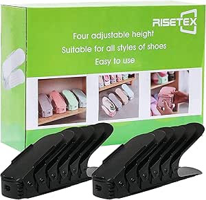 Shoe Slots Organizer 12 Pack,Shoe Organizer for Closet,Shoe Stacker Increase Space by 200%,Adjust... | Amazon (US)