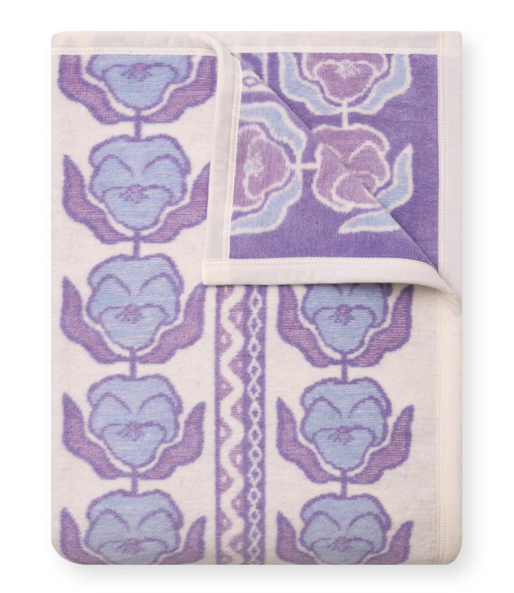 Violets Throw Blanket | ChappyWrap | ChappyWrap