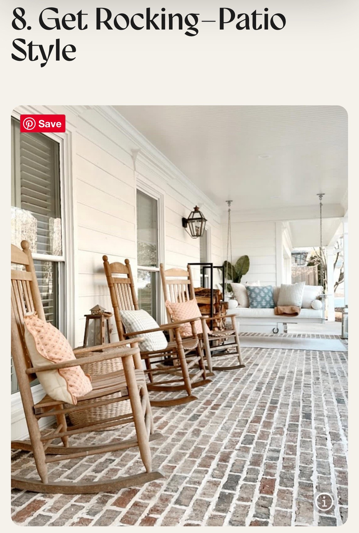 Porch swing hanging bed and rocking chairs 🤍🍃 #ballards #ballarddesigns #swing 

#LTKHome