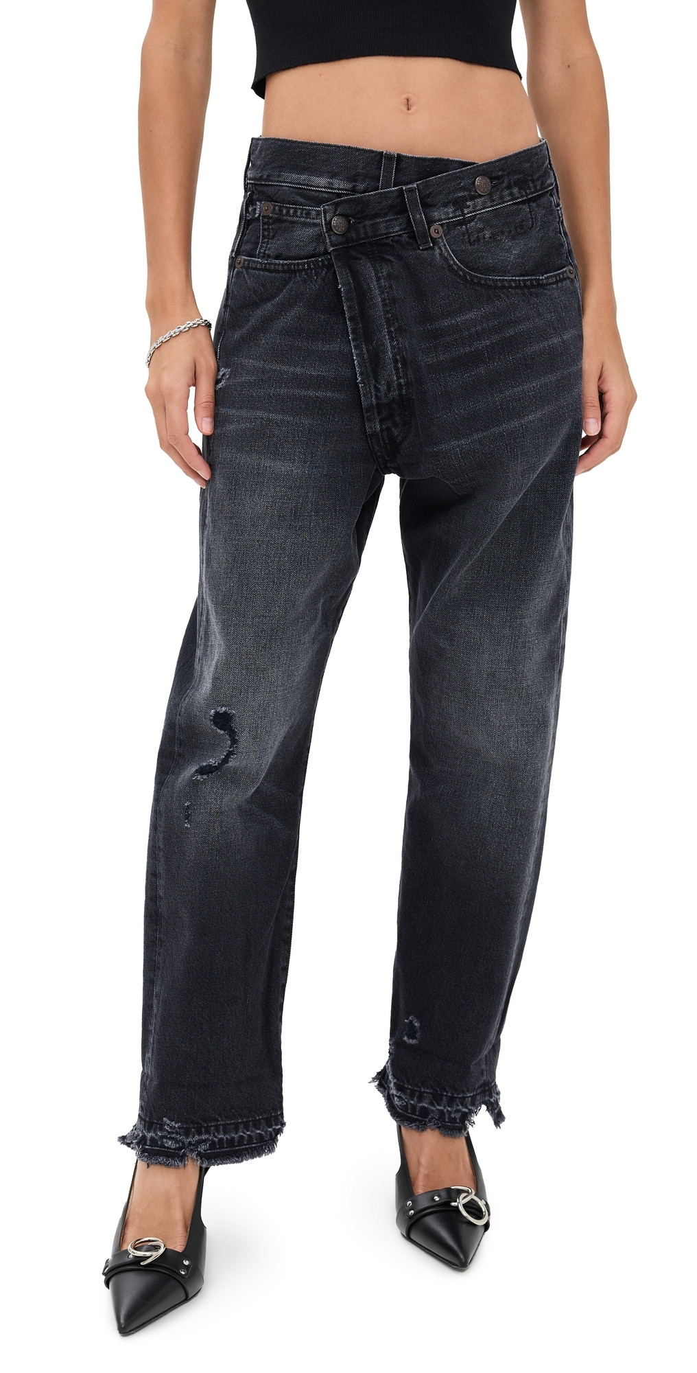 R13 Cross Over Jeans Jake Black 26 | Shopbop