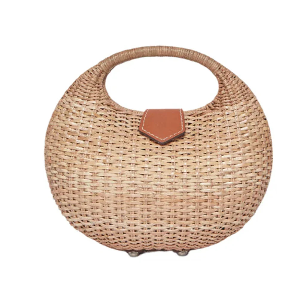 Ines Wicker Straw Basket Bag | Over The Moon