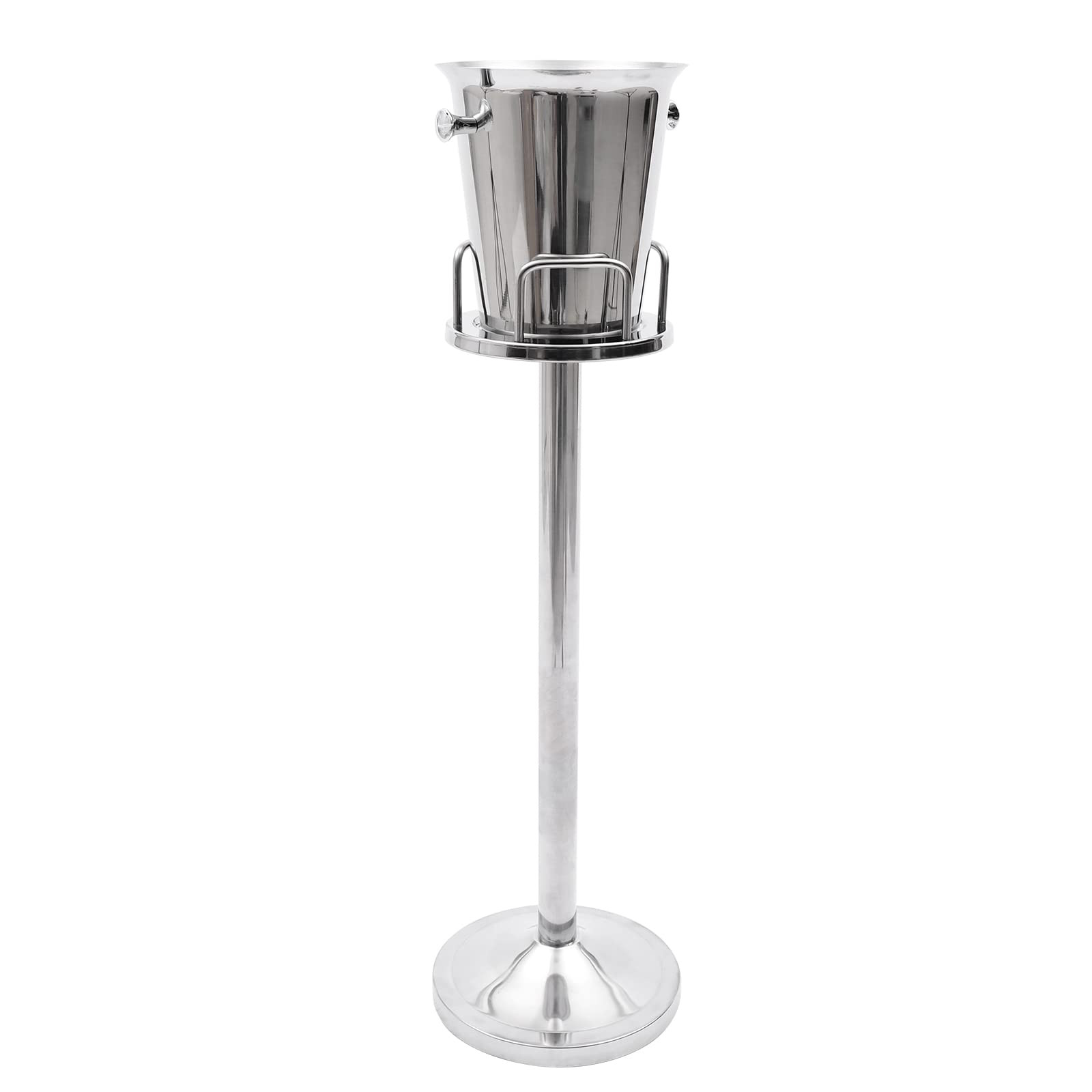 Champagne Bucket with Stand, Ice Bucket 1.3 Gallon with Stand, Stainless Steel Standing Tall Ice ... | Amazon (US)