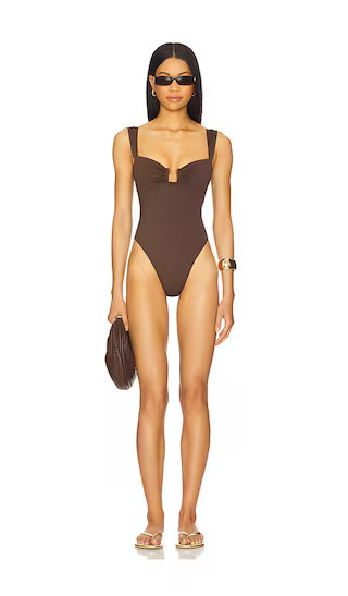 Cannes One Piece Swimsuit in Espresso Brown Swimsuit One Piece Swimsuit 2026 Swimsuits 2026 | Revolve Clothing (Global)