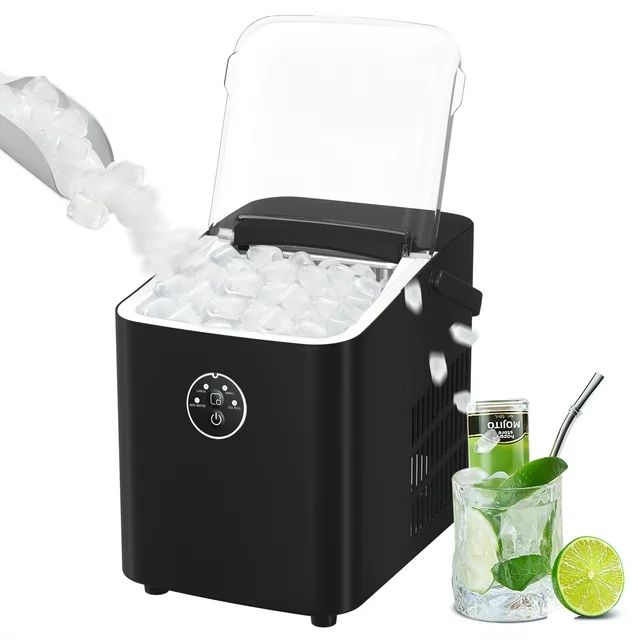 KISSAIR Countertop Ice Maker, Portable Ice Maker Machine with Handle, 26lbs/24H, 8 Bullet Ice Cub... | Walmart (US)