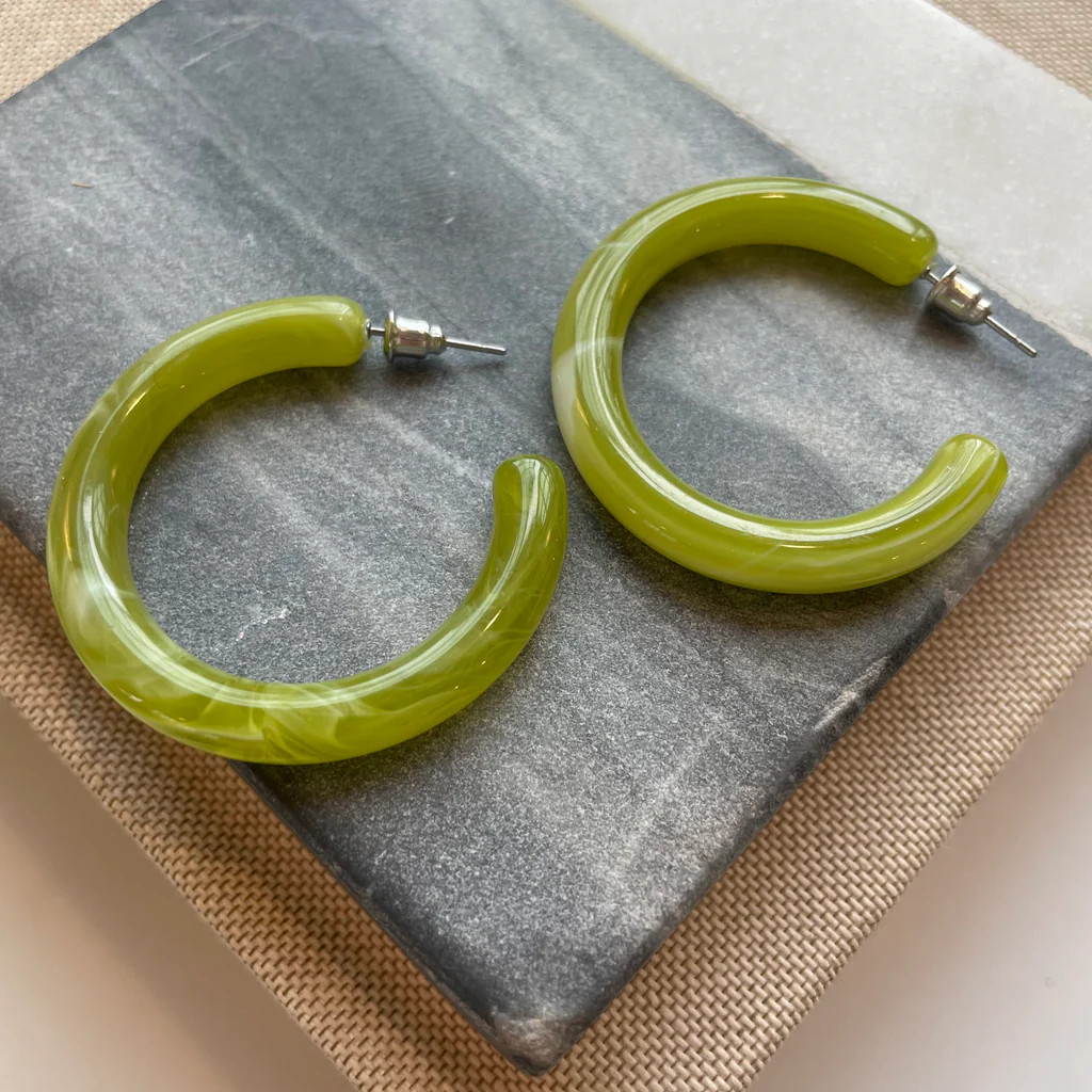 Meadow Resin Hoops | Erin McDermott Jewelry