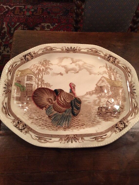 Barnyard King Turkey Platter By Johnson Bros | Etsy | Etsy (US)