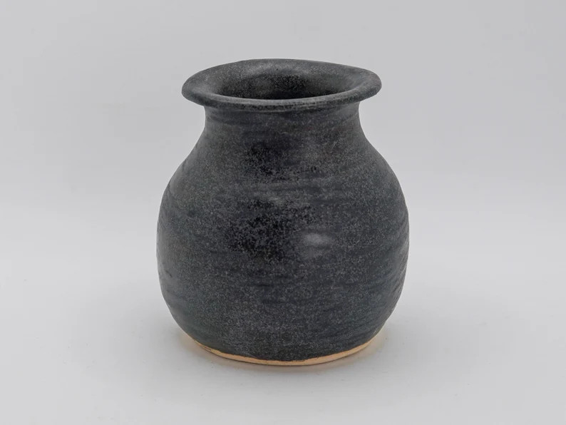Small Charcoal Ceramic Bud Vase seconds - Etsy | Etsy (US)