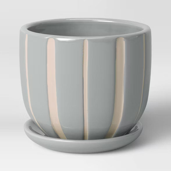 Earthenware Ceramic Grooves Planter - Threshold™ | Target