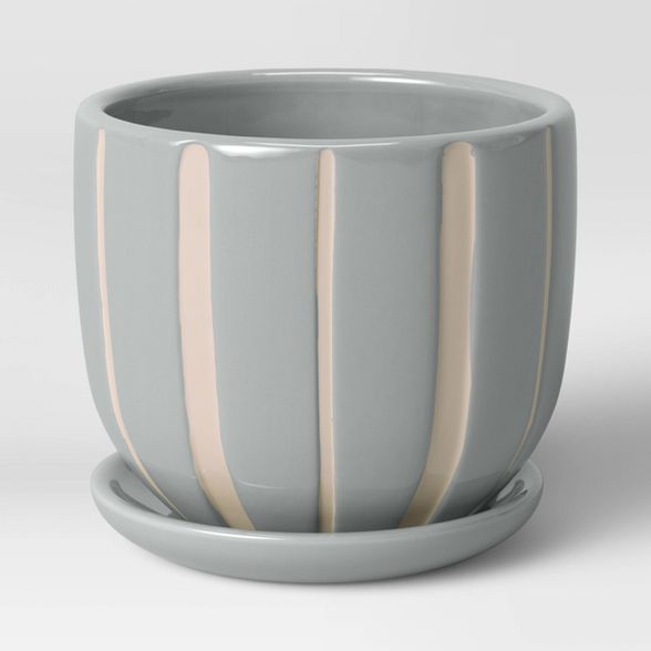 Earthenware Ceramic Grooves Planter - Threshold™ | Target