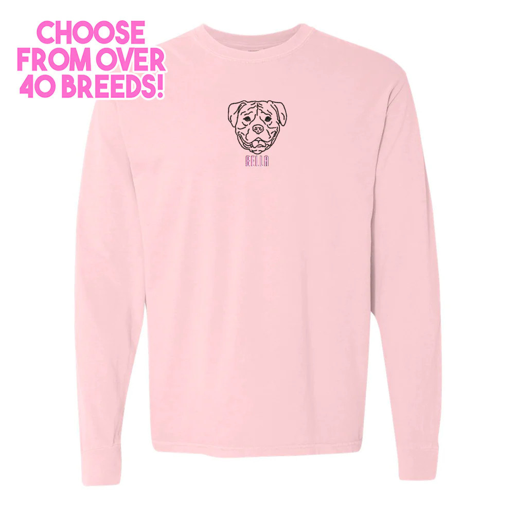 Make It Yours™ Dog Breed Comfort Colors Long Sleeve T-Shirt | United Monograms