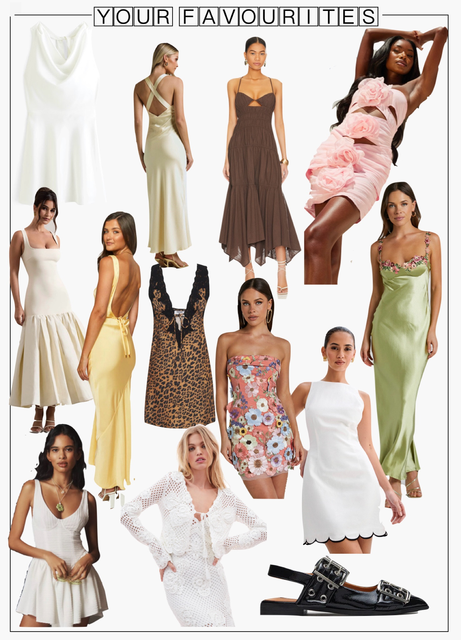 Put together your recent favourites! 
.
.
.
.
Satin dress white dress crochet summer white wedding guest dress shoes Ganni dupe designer silk floral flowers bridal bride how to lose a guy 

#LTKpartywear #LTKwedding #LTKsummer