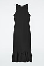 KNITTED RUFFLED-HEM MIDI DRESS | COS (EU)